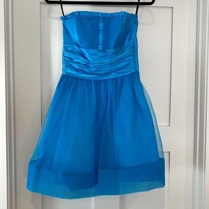 Betsey Johnson Blue Strapless Dress